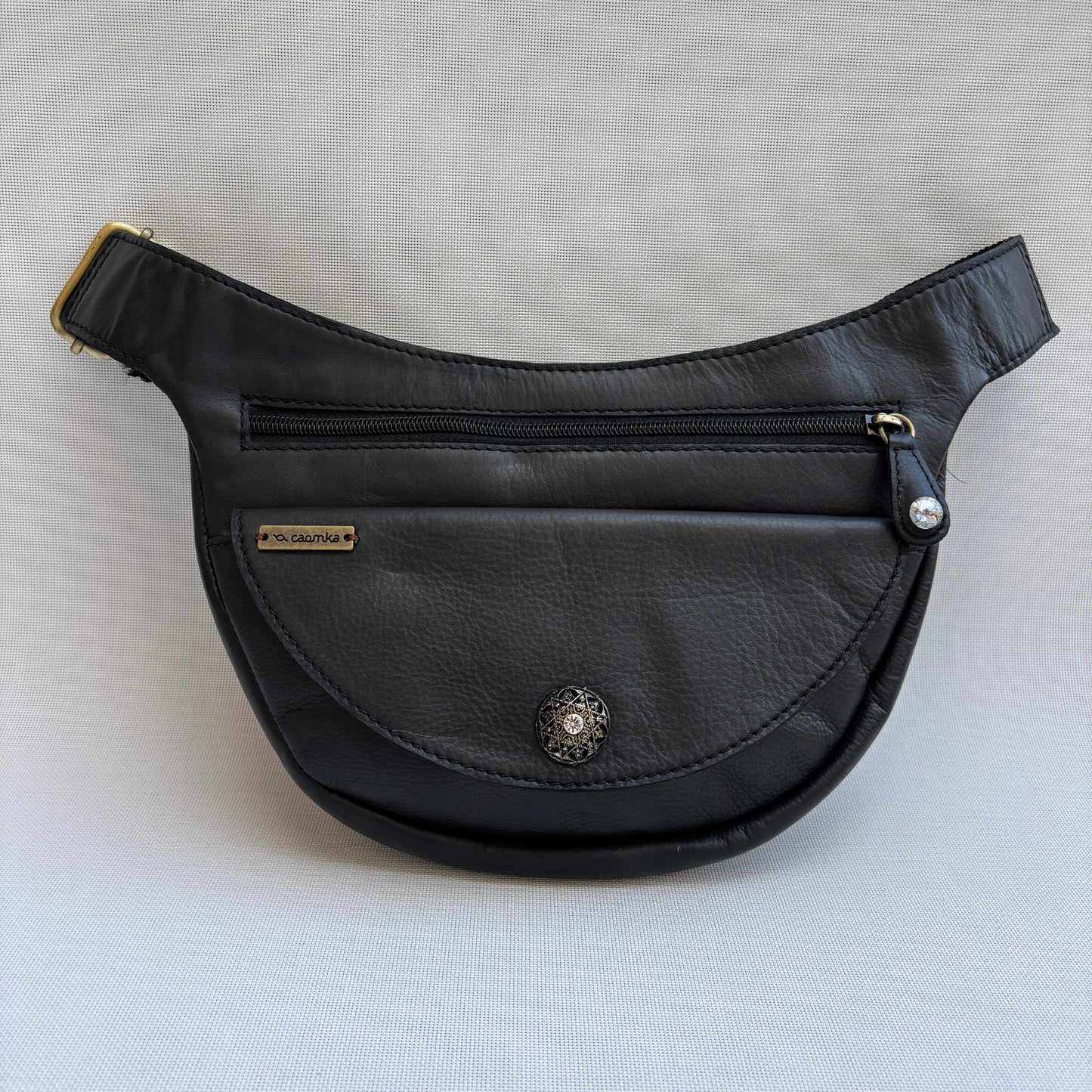 Riñonera Luna "Special Black Luxury" Silver · Piel · Pieza Exclusiva Núm. 18788