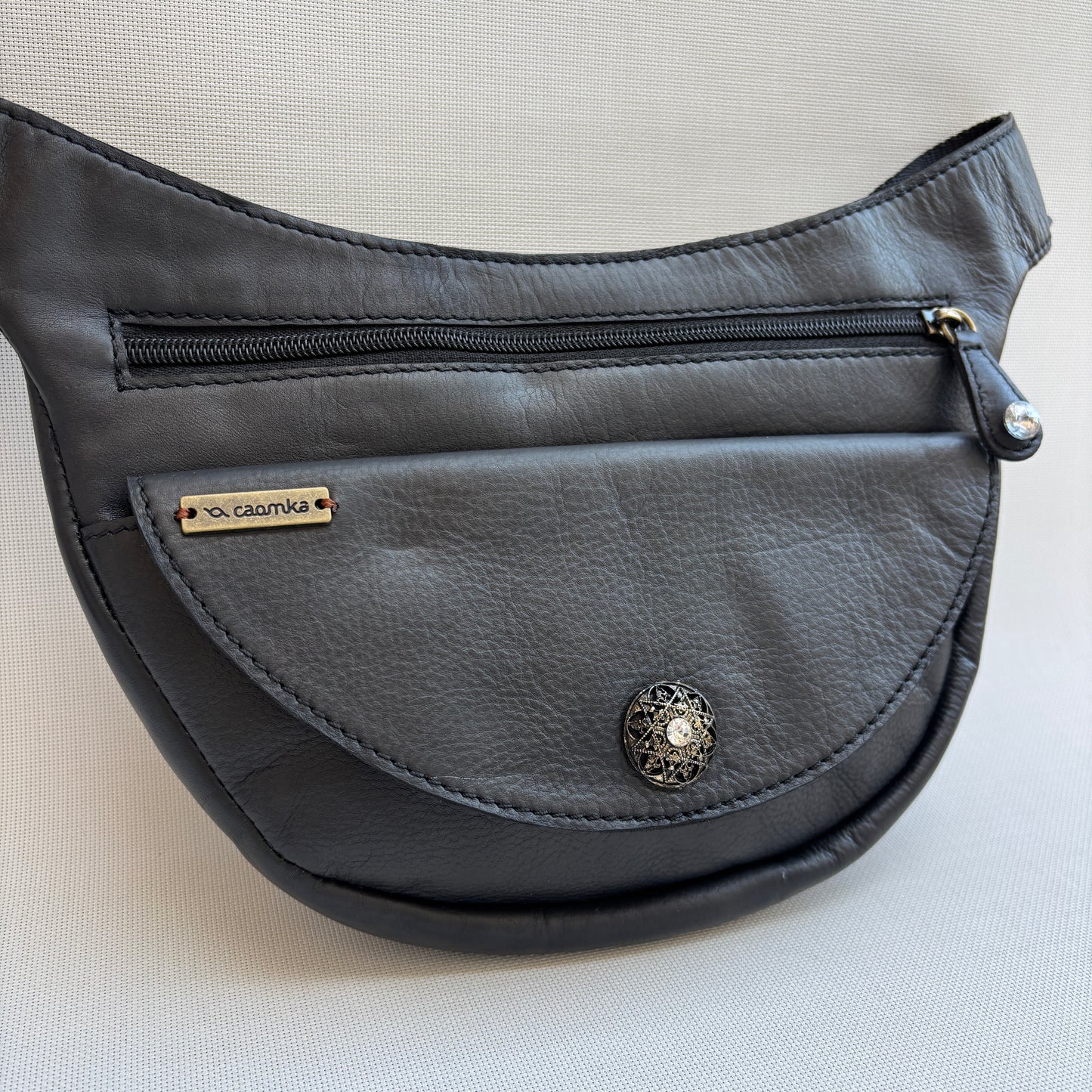 Riñonera Luna "Special Black Luxury" Silver · Piel · Pieza Exclusiva Núm. 18788