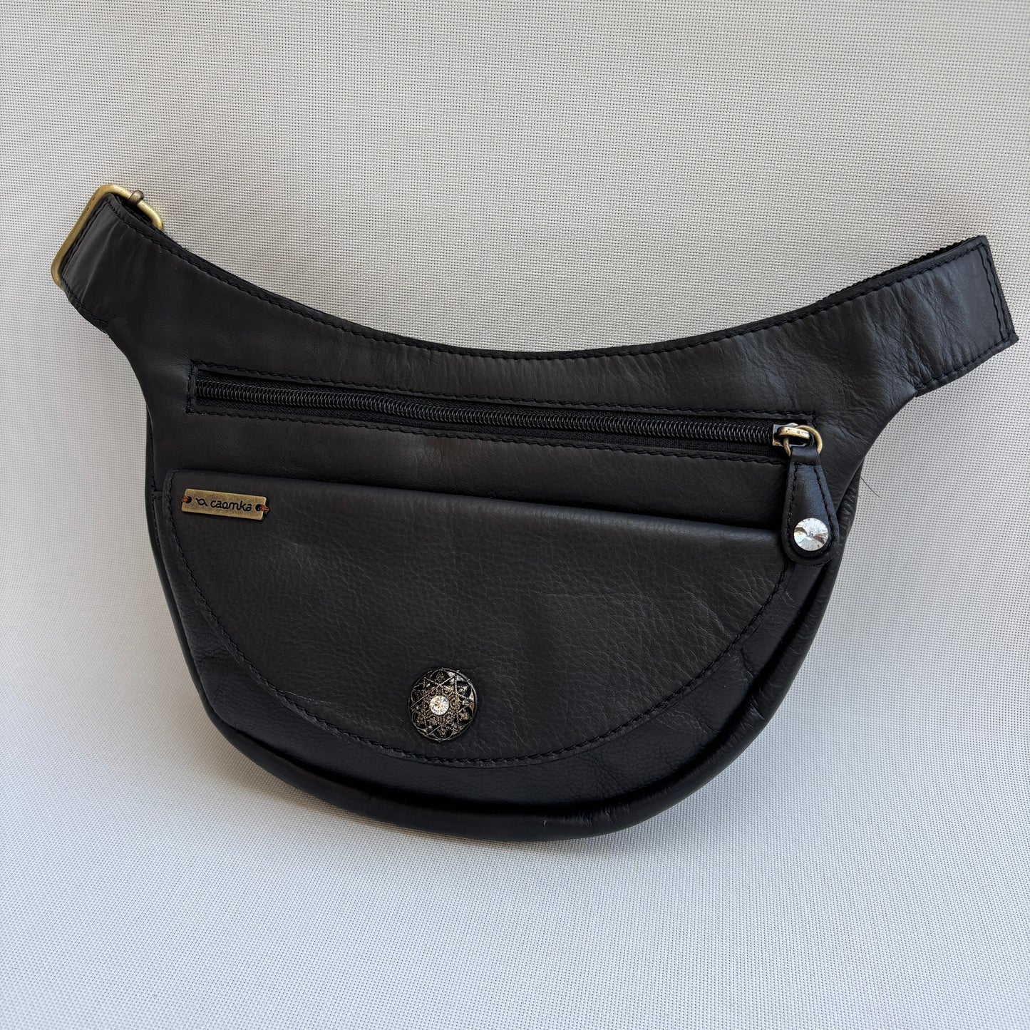 Riñonera Luna "Special Black Luxury" Silver · Piel · Pieza Exclusiva Núm. 18788