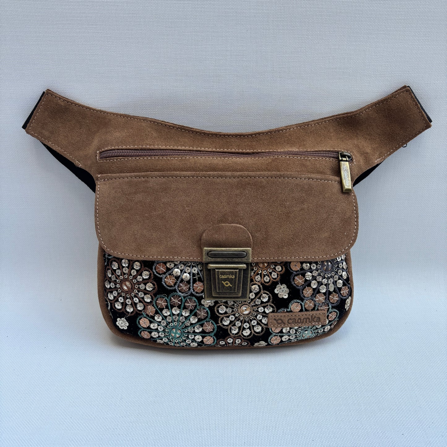 Riñonera "Special Mandalas" Camel · Piel · Pieza Exclusiva Núm. 17415
