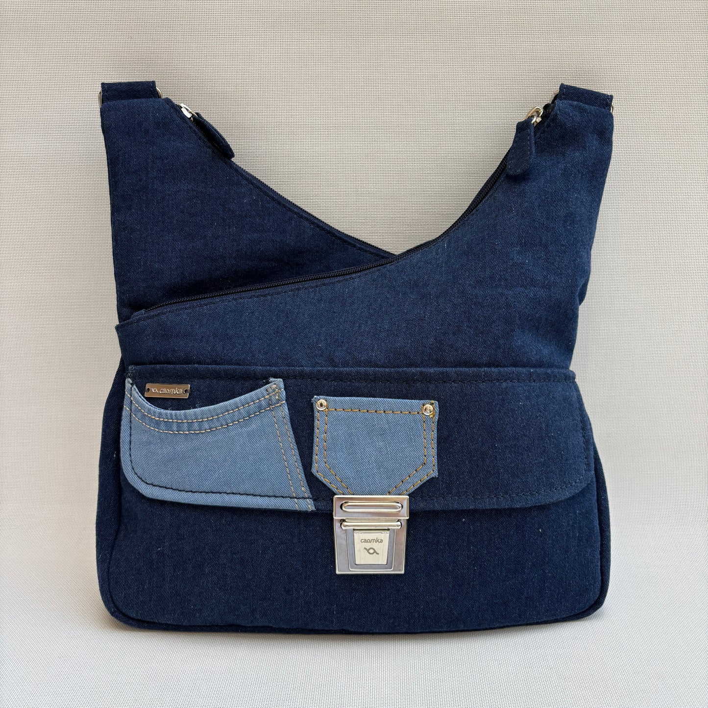 Bolso Bandolera Súper Caomka "Denim Dual Soul" · Pieza Única Núm. 18807