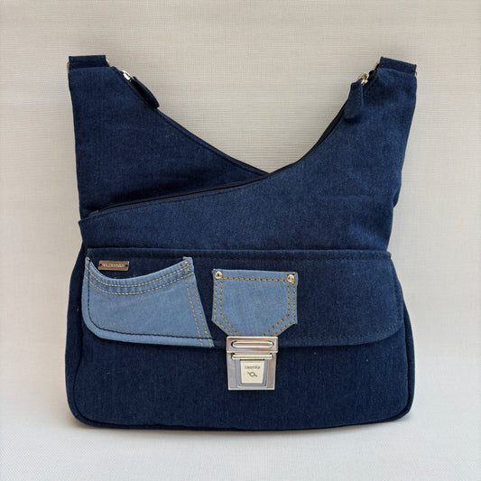 Bolso Bandolera Súper Caomka "Denim Dual Soul" · Pieza Única Núm. 18807