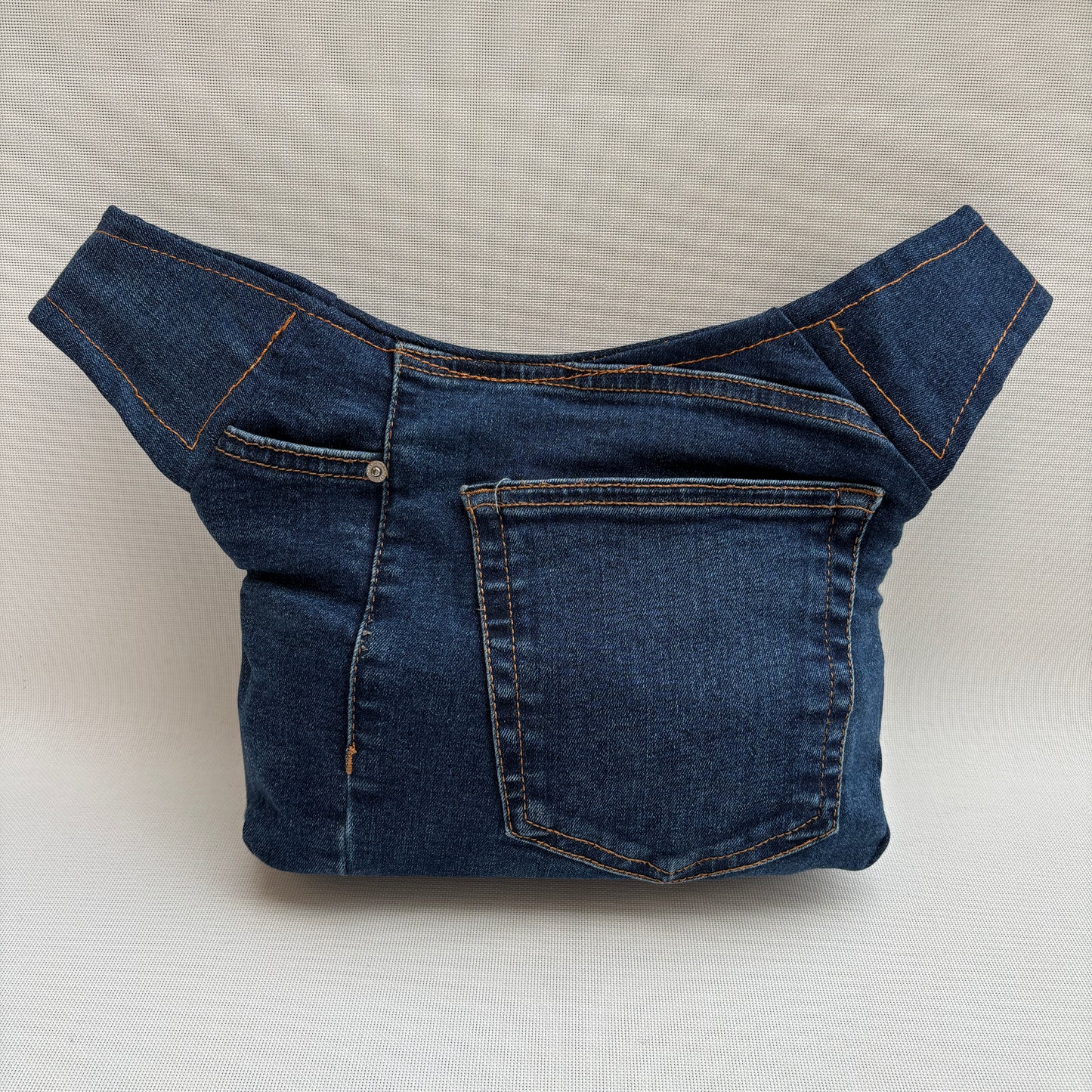 Riñonera "Japanese Flowers Top" ♻️ Jeans Recycled ♻️ · Pieza Única Núm. 18131