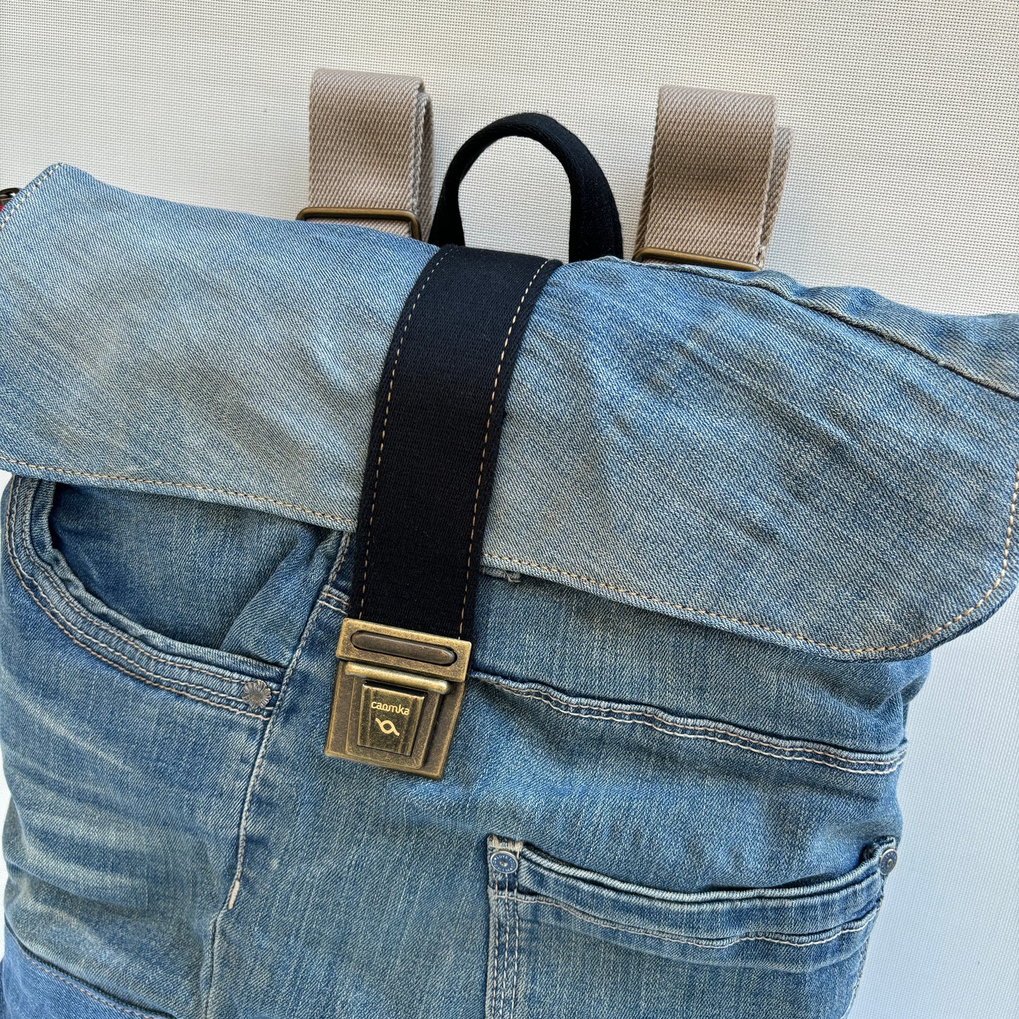Mochila Top Caomka Recycled ♻️ Jeans · Pieza Única 15724