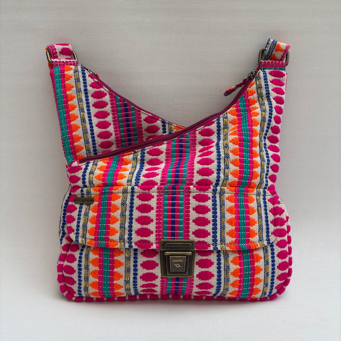 Bolso Bandolera Súper Caomka "Boho Festival Glow" · Pieza Única Núm. 18809