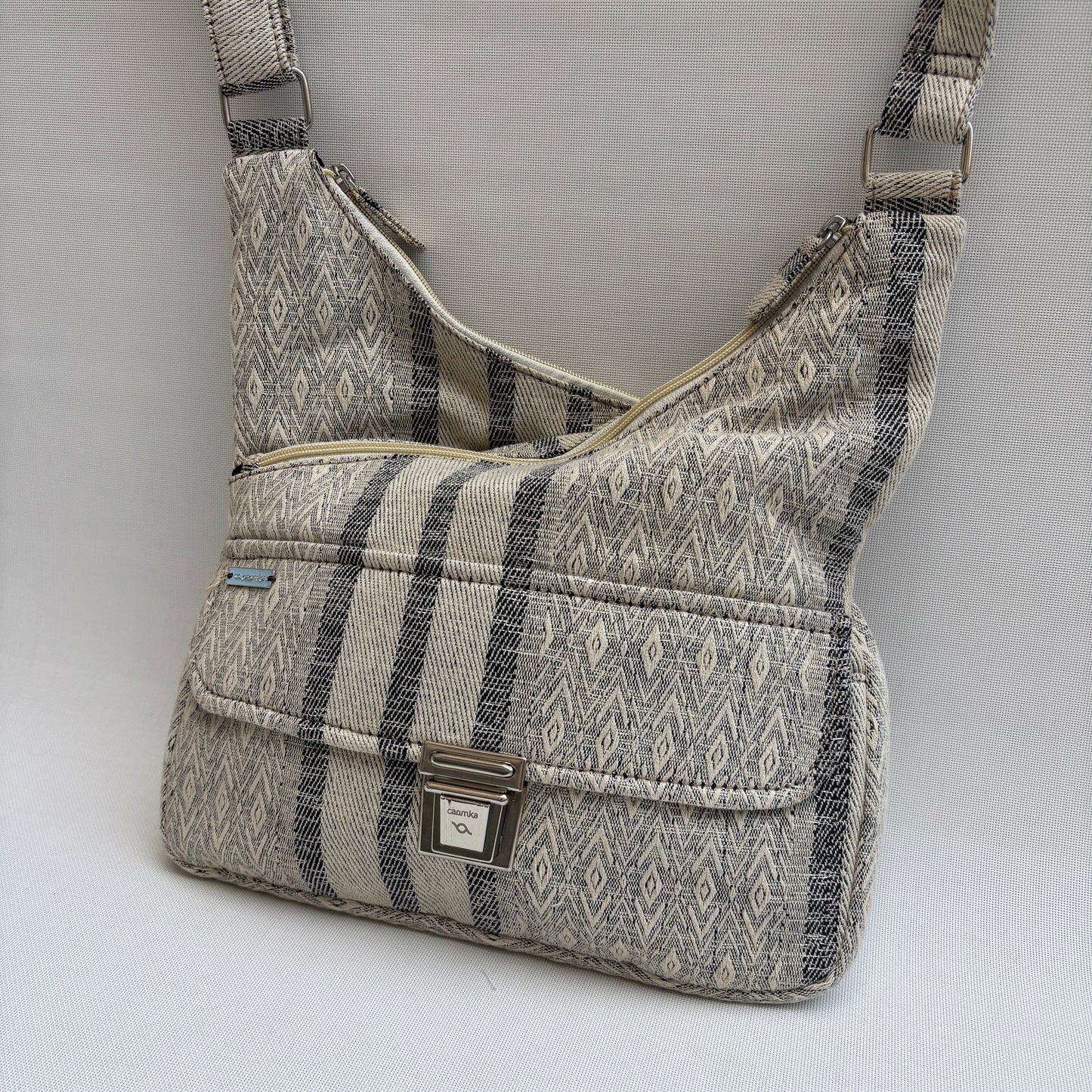 Bolso Bandolera Súper Caomka "Urban Sand Lines" · Pieza Única Núm. 18810