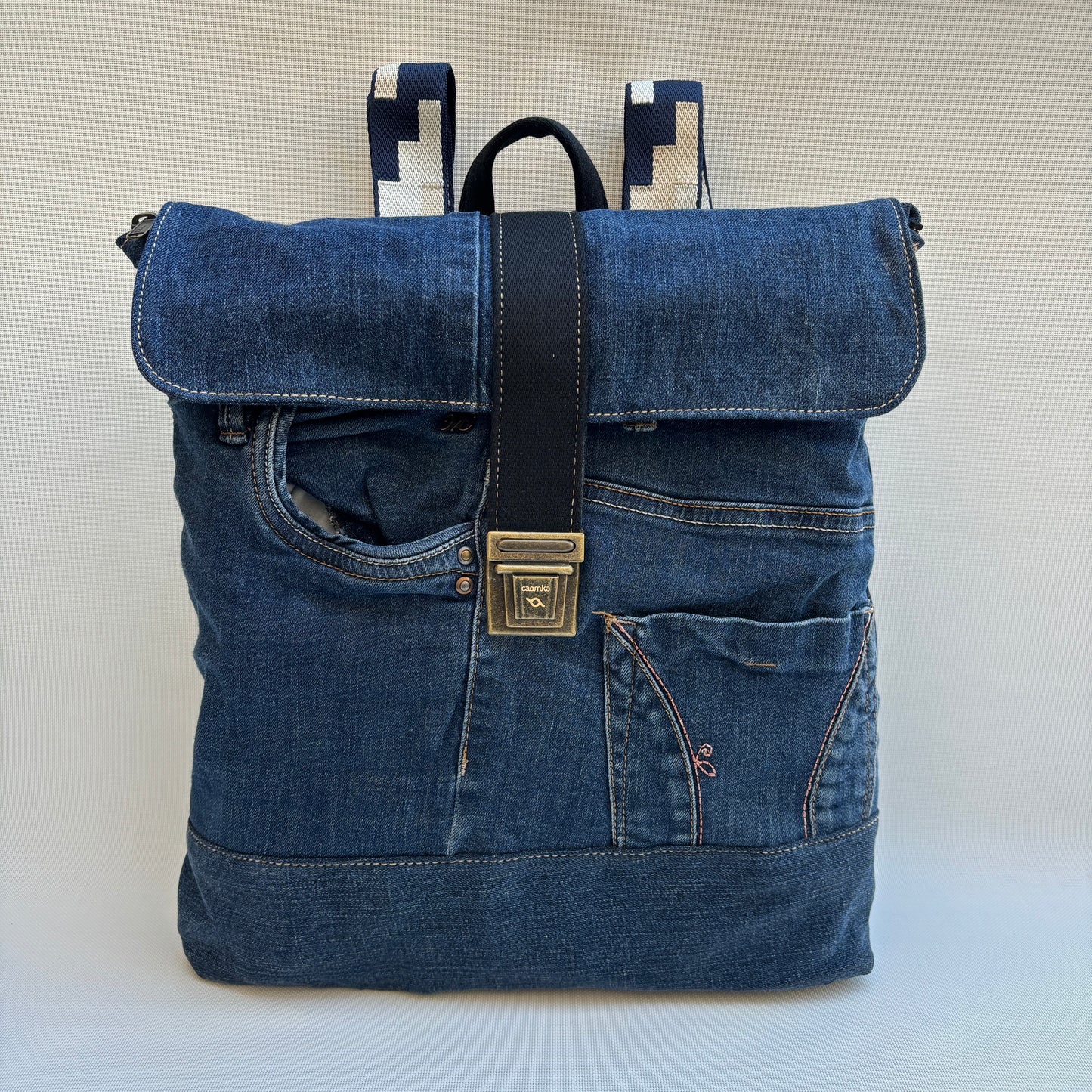Mochila Top Caomka Recycled ♻️ Jeans · Pieza Única 15754