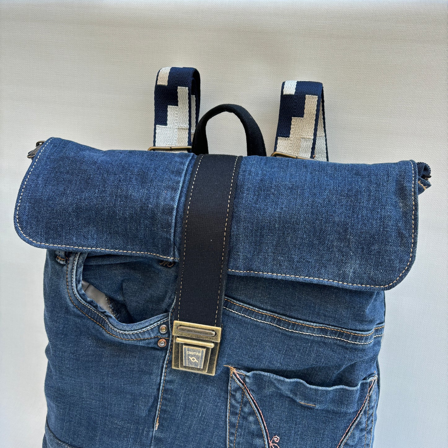 Mochila Top Caomka Recycled ♻️ Jeans · Pieza Única 15754