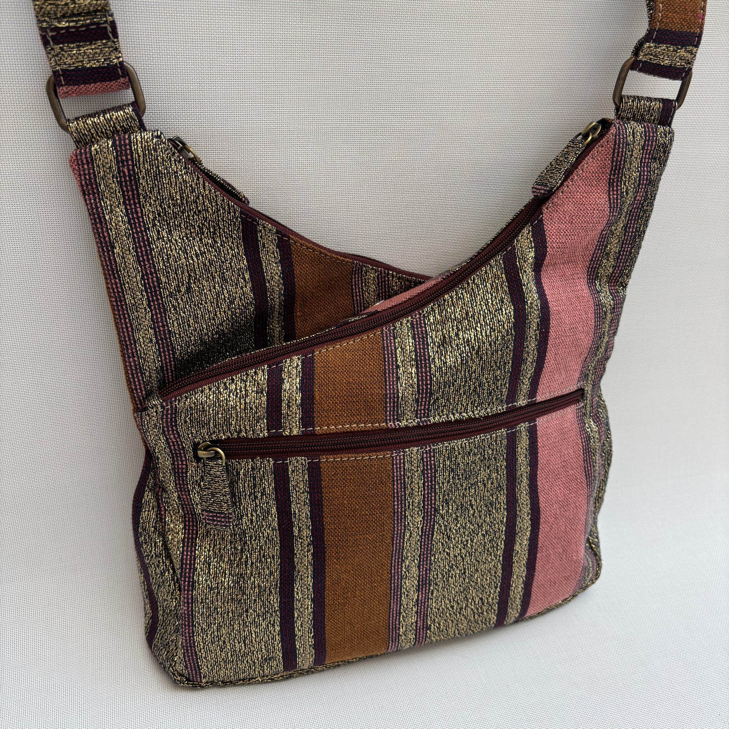 Bolso Bandolera Súper Caomka "Boho Golden Earth" · Pieza Única Núm. 18813