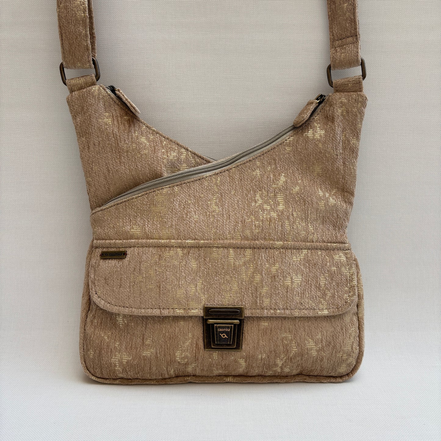 Bolso Bandolera Súper Caomka "Golden Sand Glow" · Pieza Única Núm. 18814