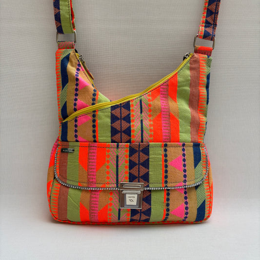 Bolso Bandolera Súper Caomka "Neon Safari Energy" · Pieza Única Núm. 18805