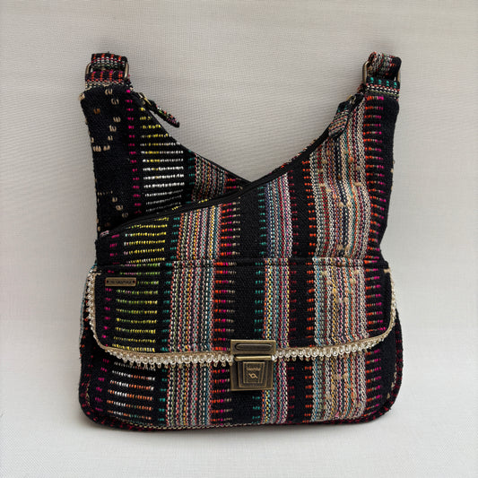 Bolso Bandolera Súper Caomka "Tribal Night Spark" · Pieza Única Núm. 18803