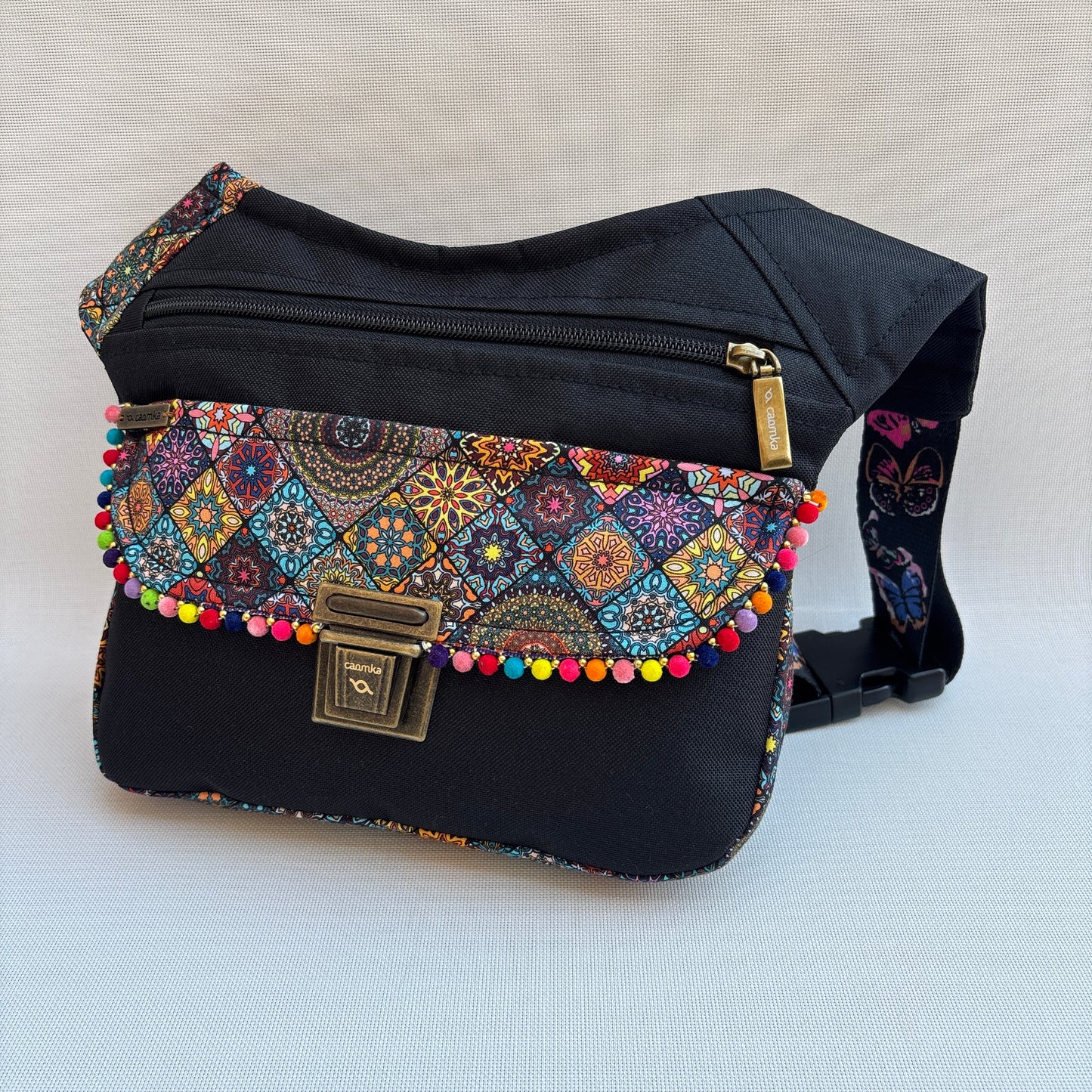 Riñonera "Special Mandalas Top" · Cordura + Bolsillo trasero · Impermeable · Pieza Única Núm. 16606