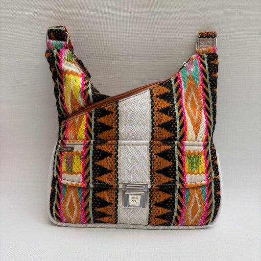 Bolso Bandolera Súper Caomka "Tribal Sunset Vibes" · Pieza Única Núm. 18802