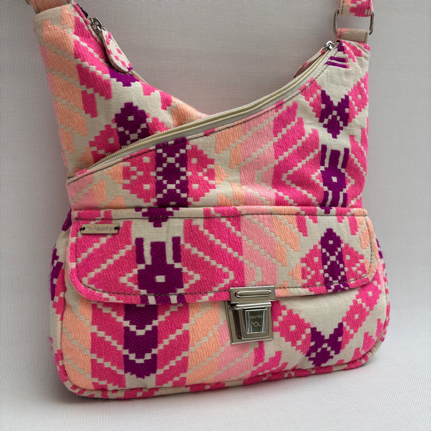 Bolso Bandolera Súper Caomka "Pink Desert Fire" · Pieza Única Núm. 18800
