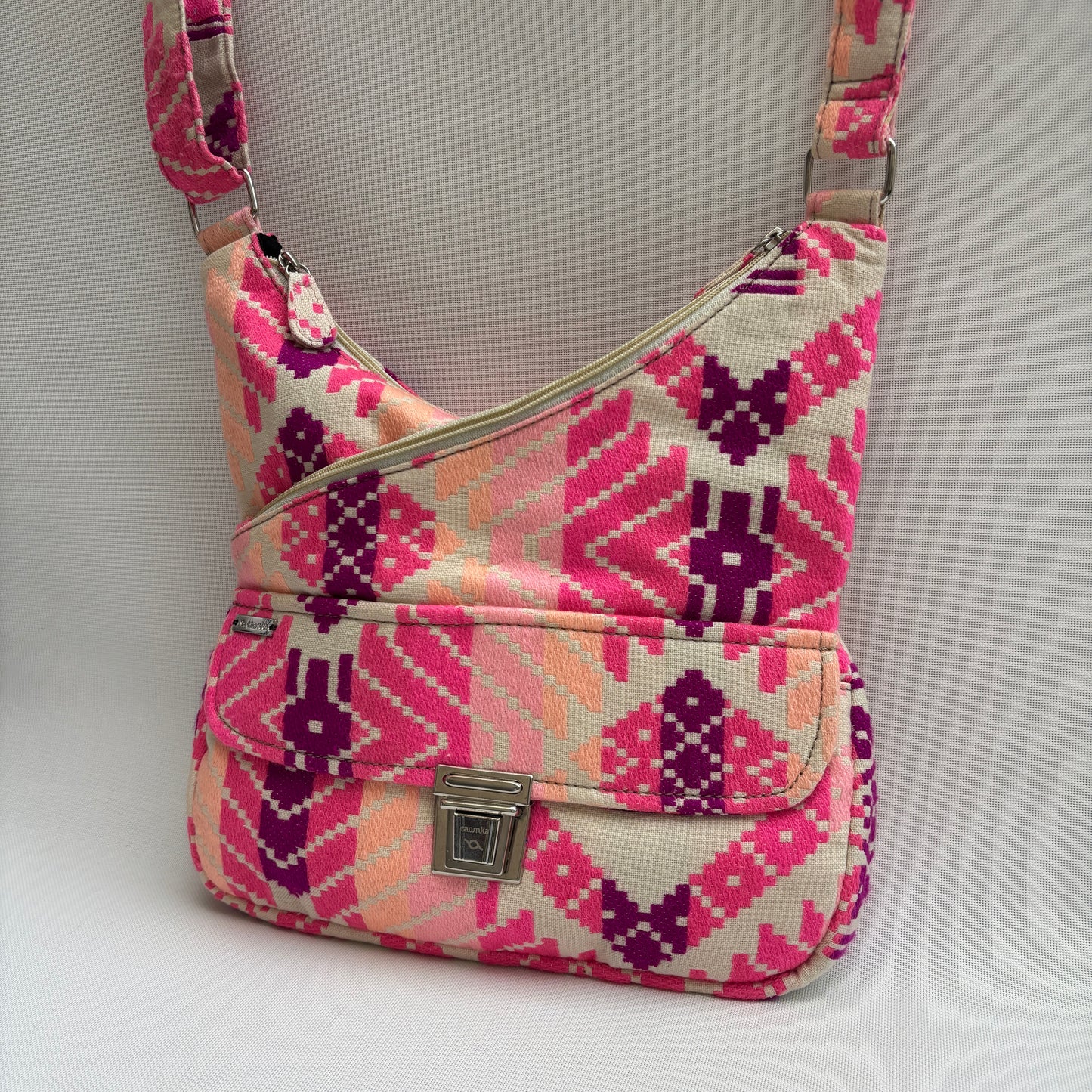 Bolso Bandolera Súper Caomka "Pink Desert Fire" · Pieza Única Núm. 18800