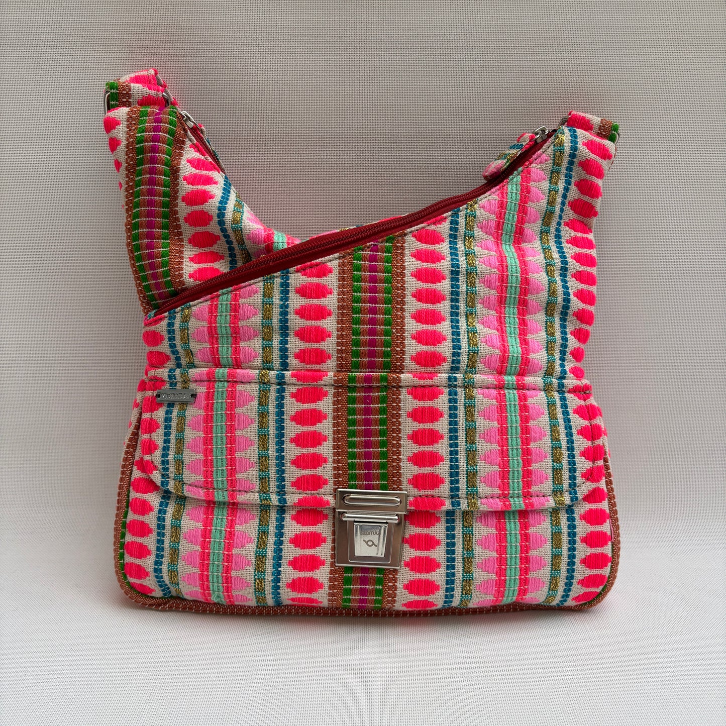Bolso Bandolera Súper Caomka "Pink Nomad Fiesta" · Pieza Única Núm. 18796