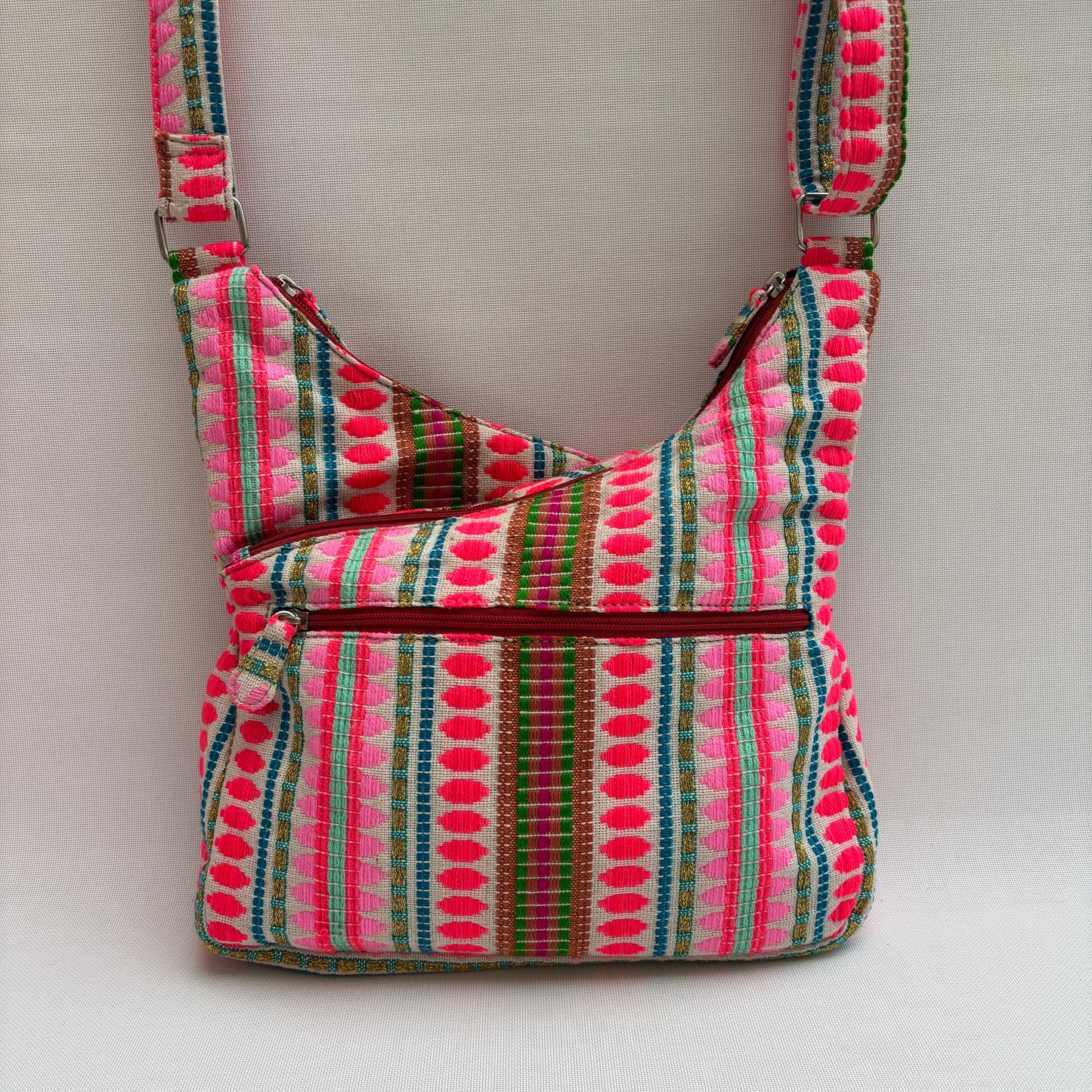 Bolso Bandolera Súper Caomka "Pink Nomad Fiesta" · Pieza Única Núm. 18796