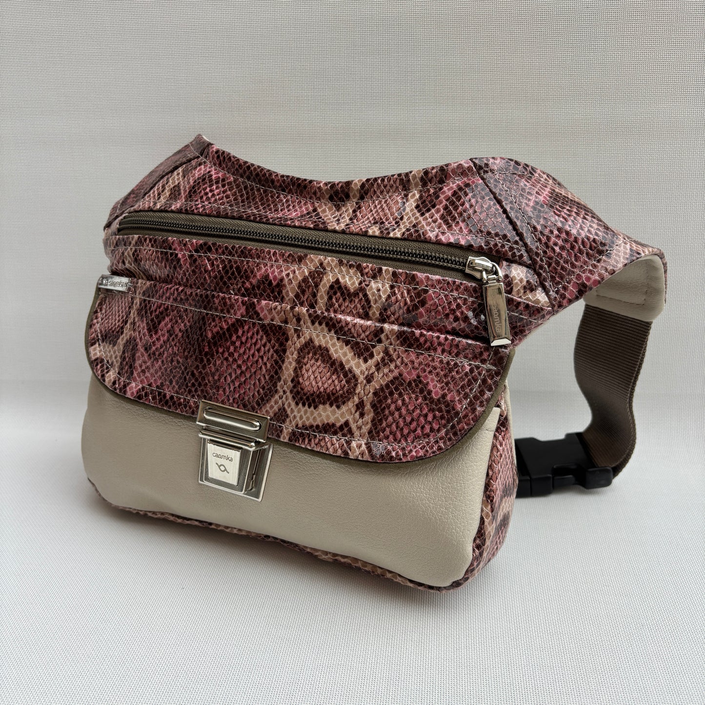 Riñonera "Special Pink Snake Soft" · Polipiel · Pieza Única Núm. 18186
