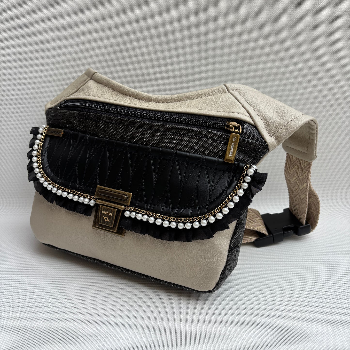 Riñonera "Elegant Praga Luxury Top" + Bolsillo trasero · Polipiel · Pieza Única Núm. 18306