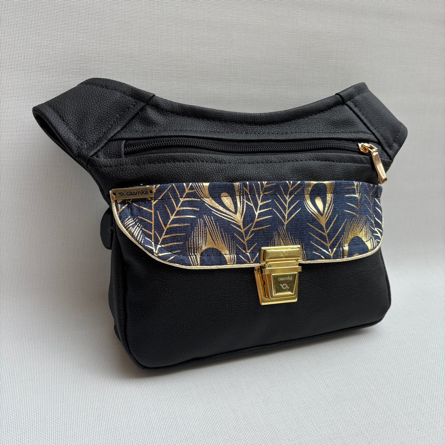 Riñonera "Elegant Golden Top Class" + Bolsillo trasero · Polipiel · Pieza Única Núm. 18307