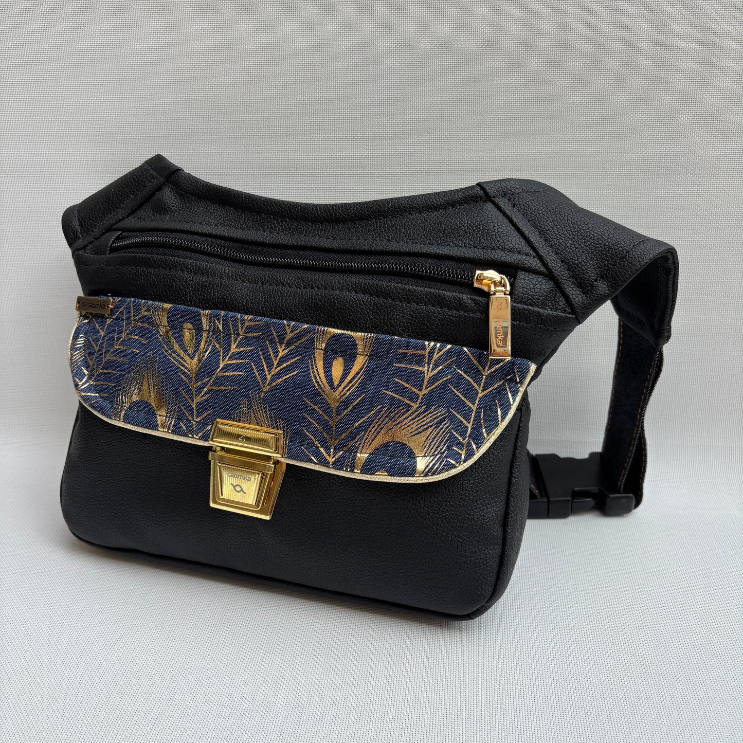 Riñonera "Elegant Golden Top Class" + Bolsillo trasero · Polipiel · Pieza Única Núm. 18307