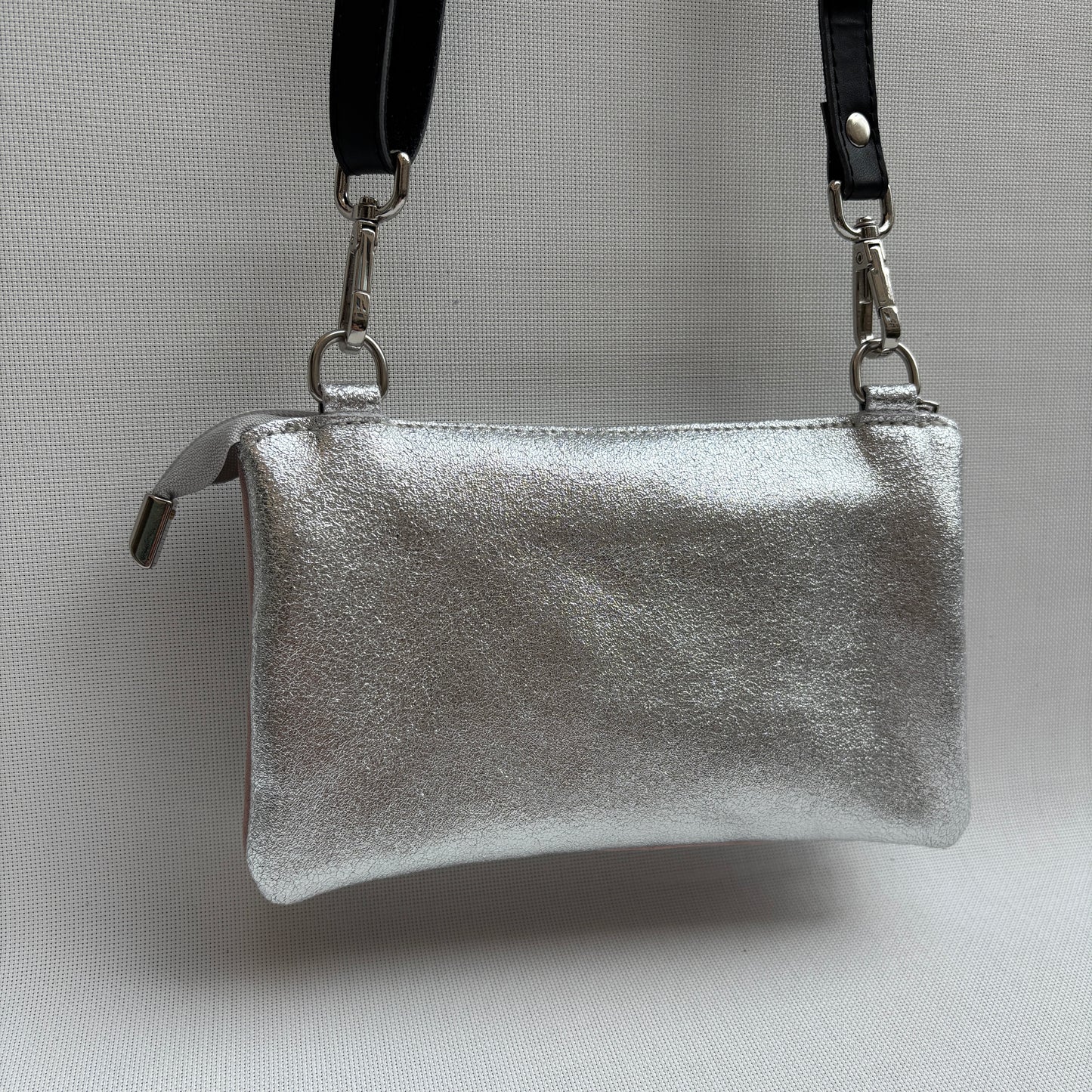 Riñonera multifunción ELEGANT NANO "Silver Sky" · Piel · Pieza Exclusiva Núm. 18147