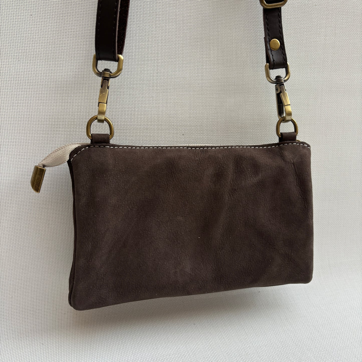 Riñonera multifunción ELEGANT NANO "Brown & Gold" · Piel · Pieza Exclusiva Núm. 18148