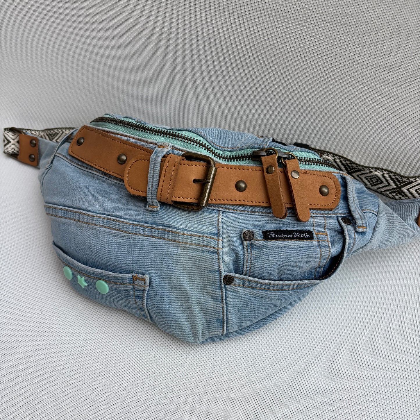 Maxi Retro Chic ♻️ Jeans Recycled ♻️ · Limited Edition · Unique Piece No. 12791
