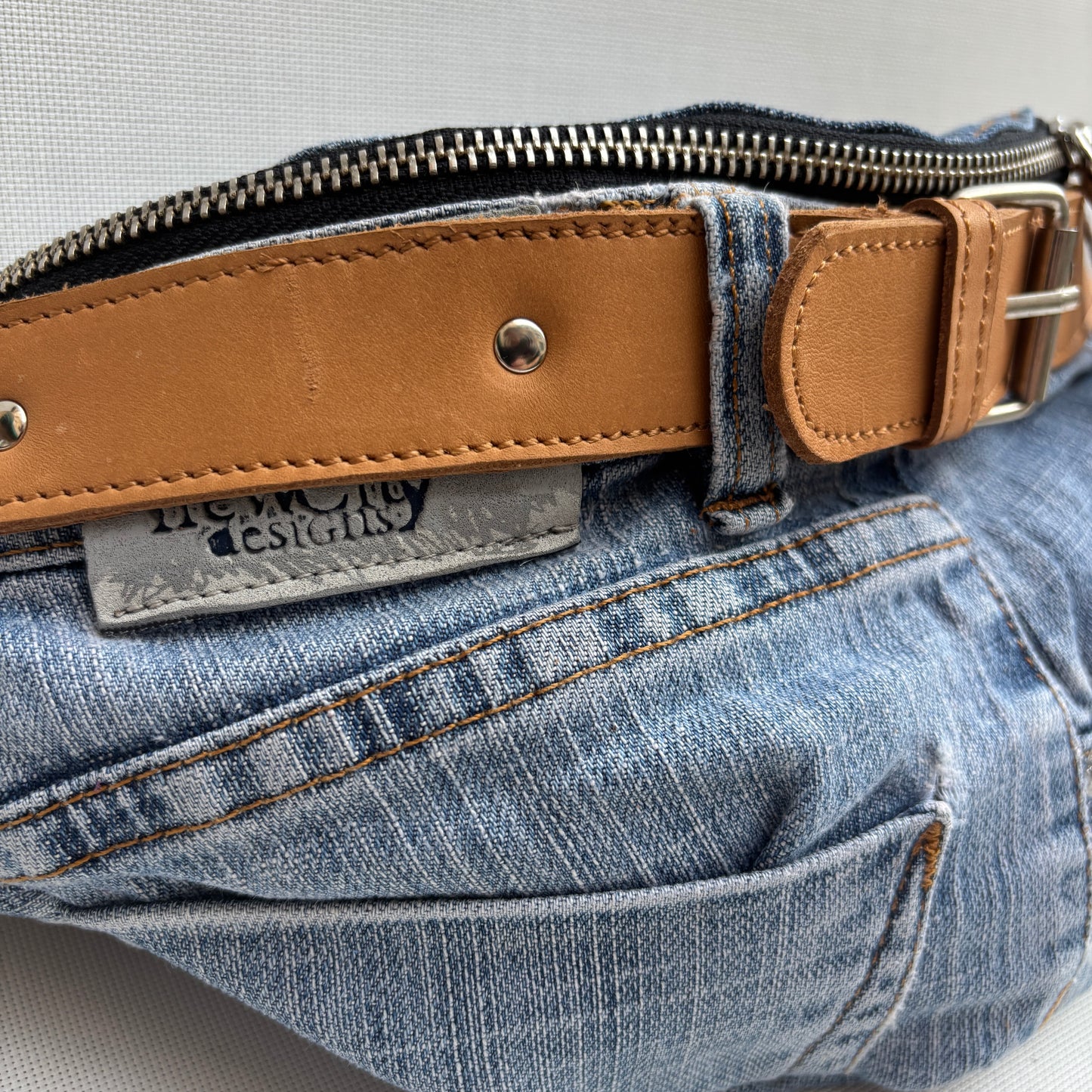 Riñonera RetroChic “Belt Edition” ♻️ Jeans Recycled ♻️ · Edición Limitada · Pieza Única Núm. 18124