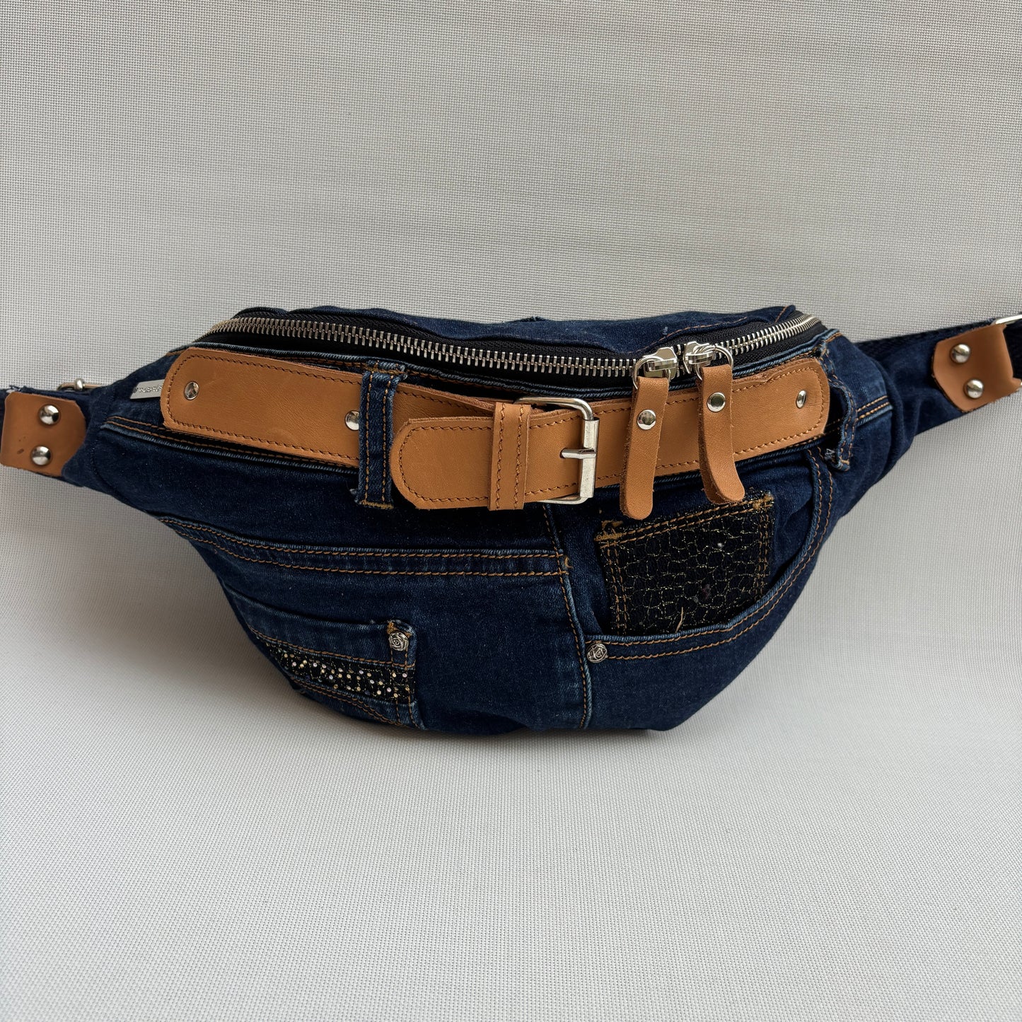 Maxi Retro Chic ♻️ Jeans Recycled ♻️ · Limited Edition · Unique Piece No. 12791