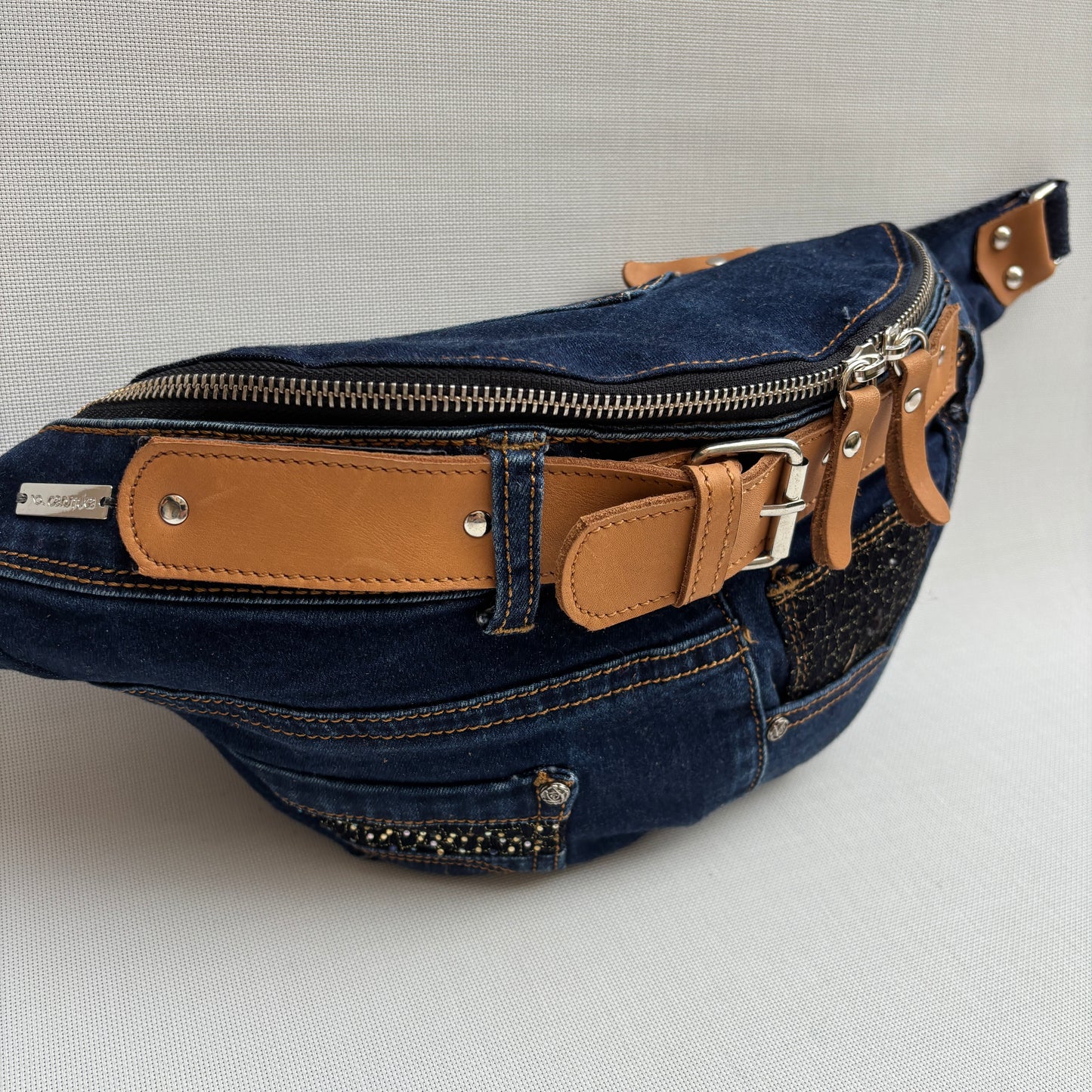Maxi Retro Chic ♻️ Jeans Recycled ♻️ · Limited Edition · Unique Piece No. 12791