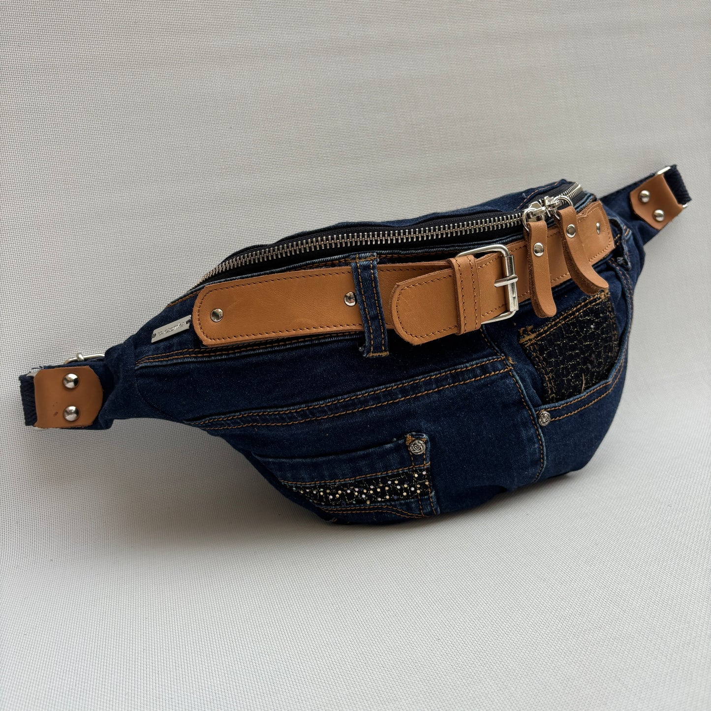 Maxi Retro Chic ♻️ Jeans Recycled ♻️ · Limited Edition · Unique Piece No. 12791