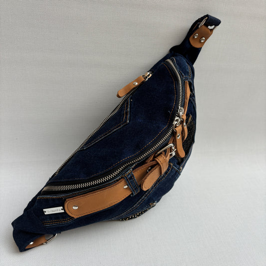 Riñonera RetroChic “Belt Edition” ♻️ Jeans Recycled ♻️ · Edición Limitada · Pieza Única Núm. 18126