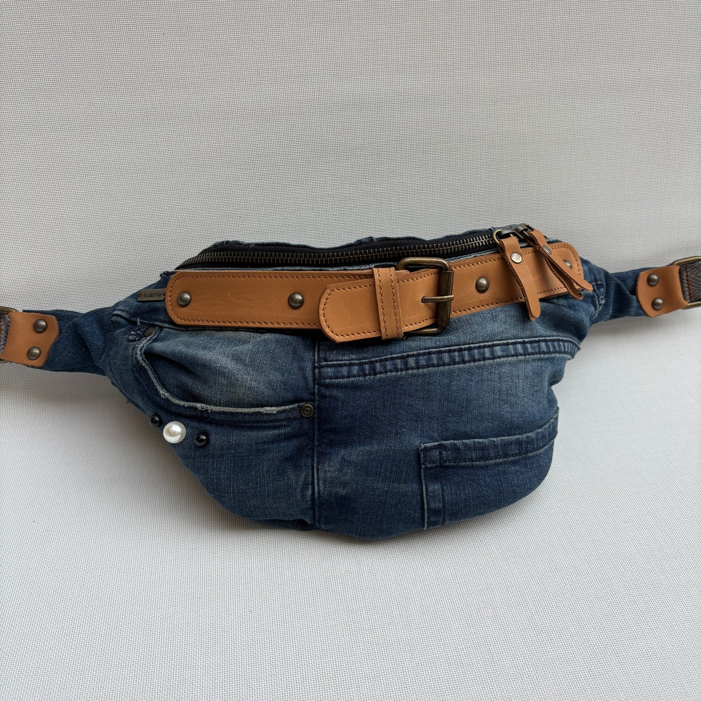 Riñonera RetroChic “Belt Edition” ♻️ Jeans Recycled ♻️ · Edición Limitada · Pieza Única Núm. 18127