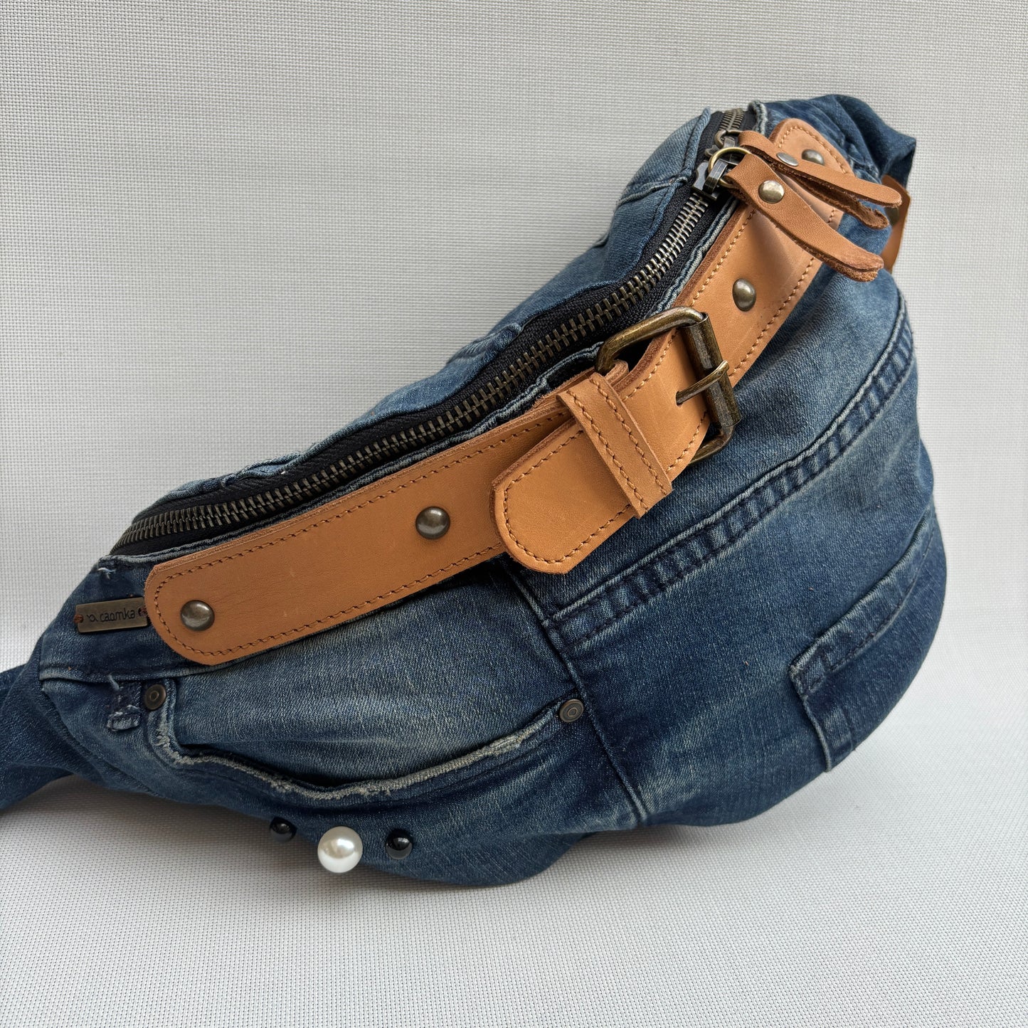 Riñonera RetroChic “Belt Edition” ♻️ Jeans Recycled ♻️ · Edición Limitada · Pieza Única Núm. 18127