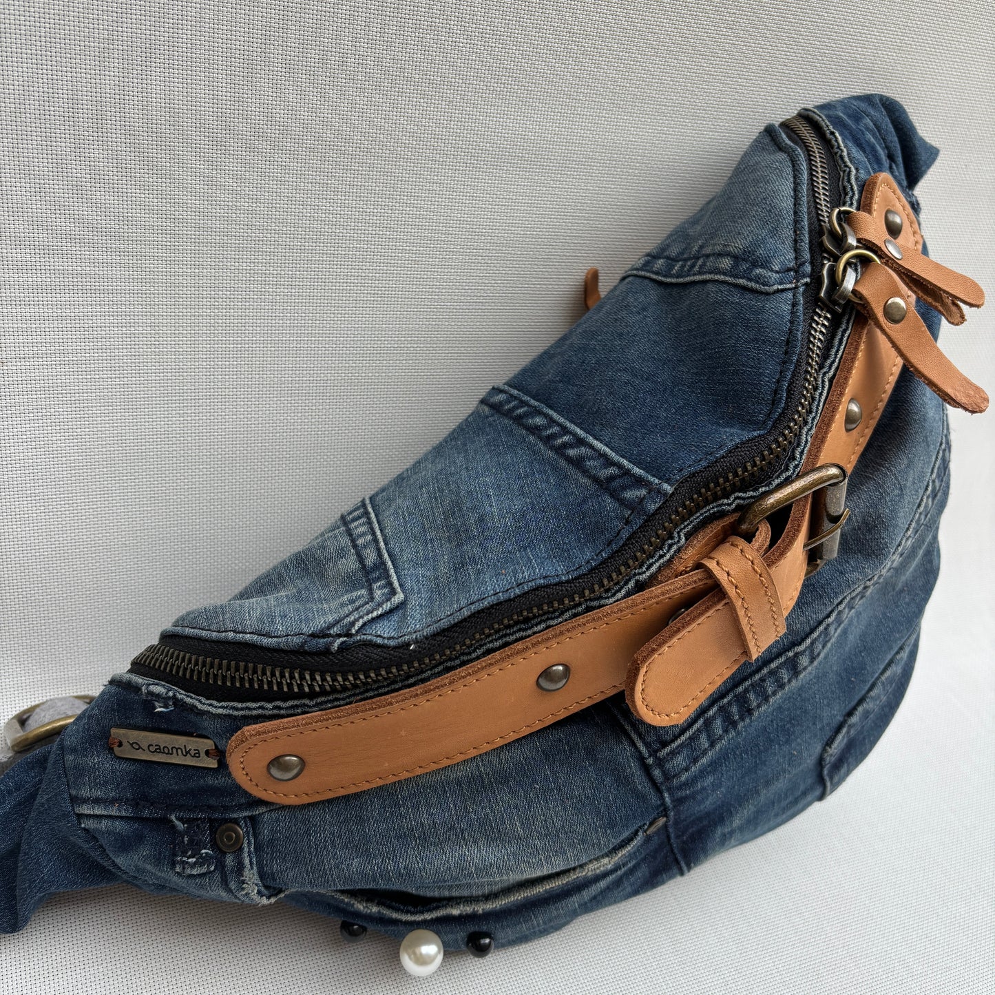 Riñonera RetroChic “Belt Edition” ♻️ Jeans Recycled ♻️ · Edición Limitada · Pieza Única Núm. 18127