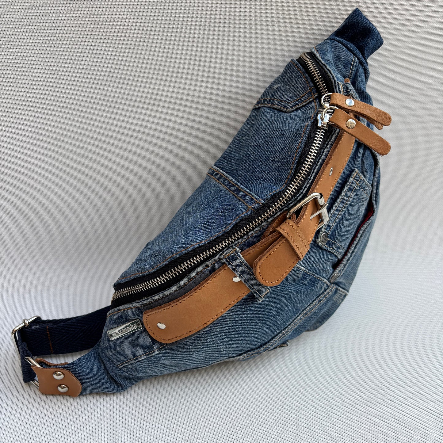 Maxi Retro Chic ♻️ Jeans Recycled ♻️ · Limited Edition · Unique Piece No. 12791