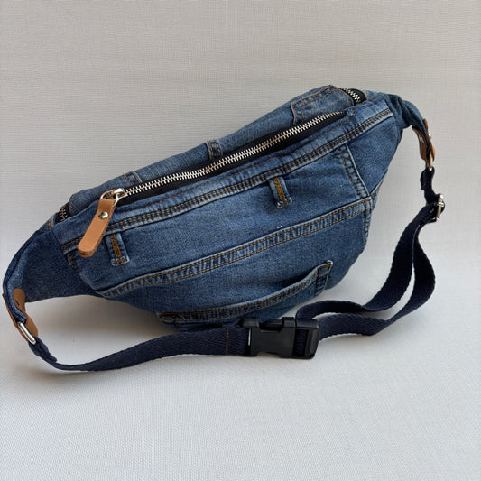 Maxi Retro Chic ♻️ Jeans Recycled ♻️ · Limited Edition · Unique Piece No. 12791