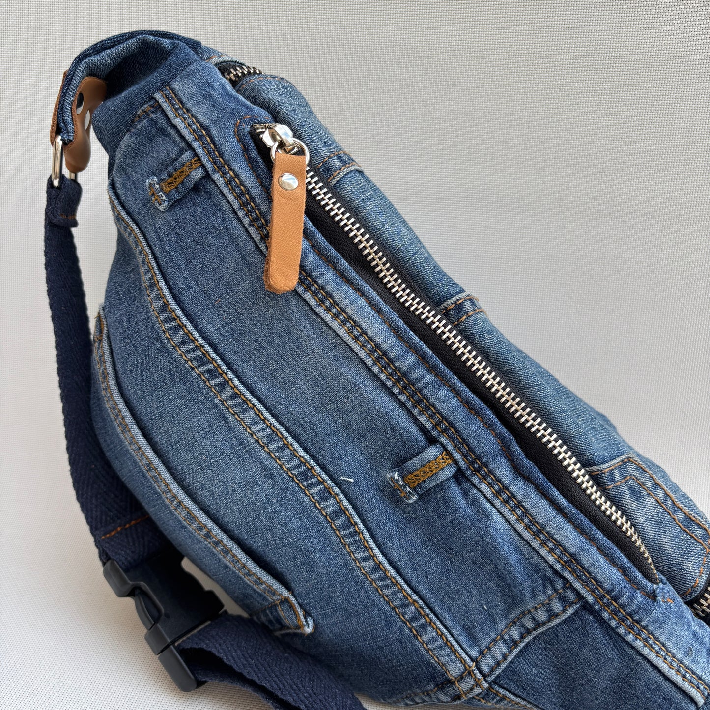 Maxi Retro Chic ♻️ Jeans Recycled ♻️ · Limited Edition · Unique Piece No. 12791