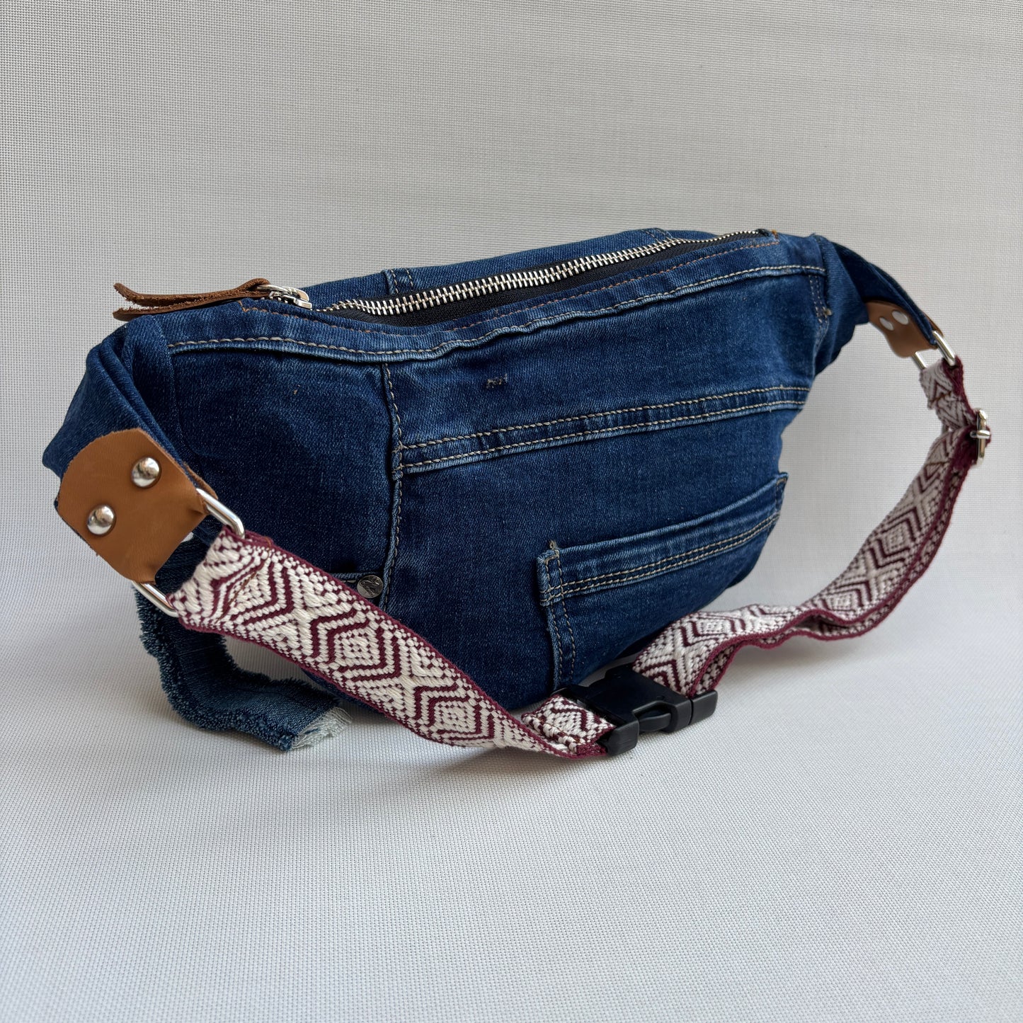 Maxi Retro Chic ♻️ Jeans Recycled ♻️ · Limited Edition · Unique Piece No. 12791