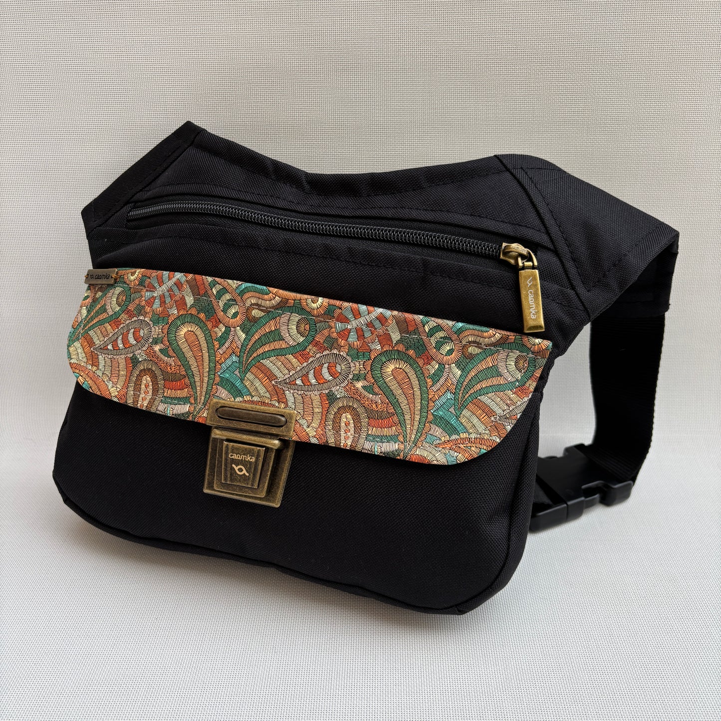 Riñonera "Black Cachemir" · Cordura Impermeable · Pieza Única Núm. 16662
