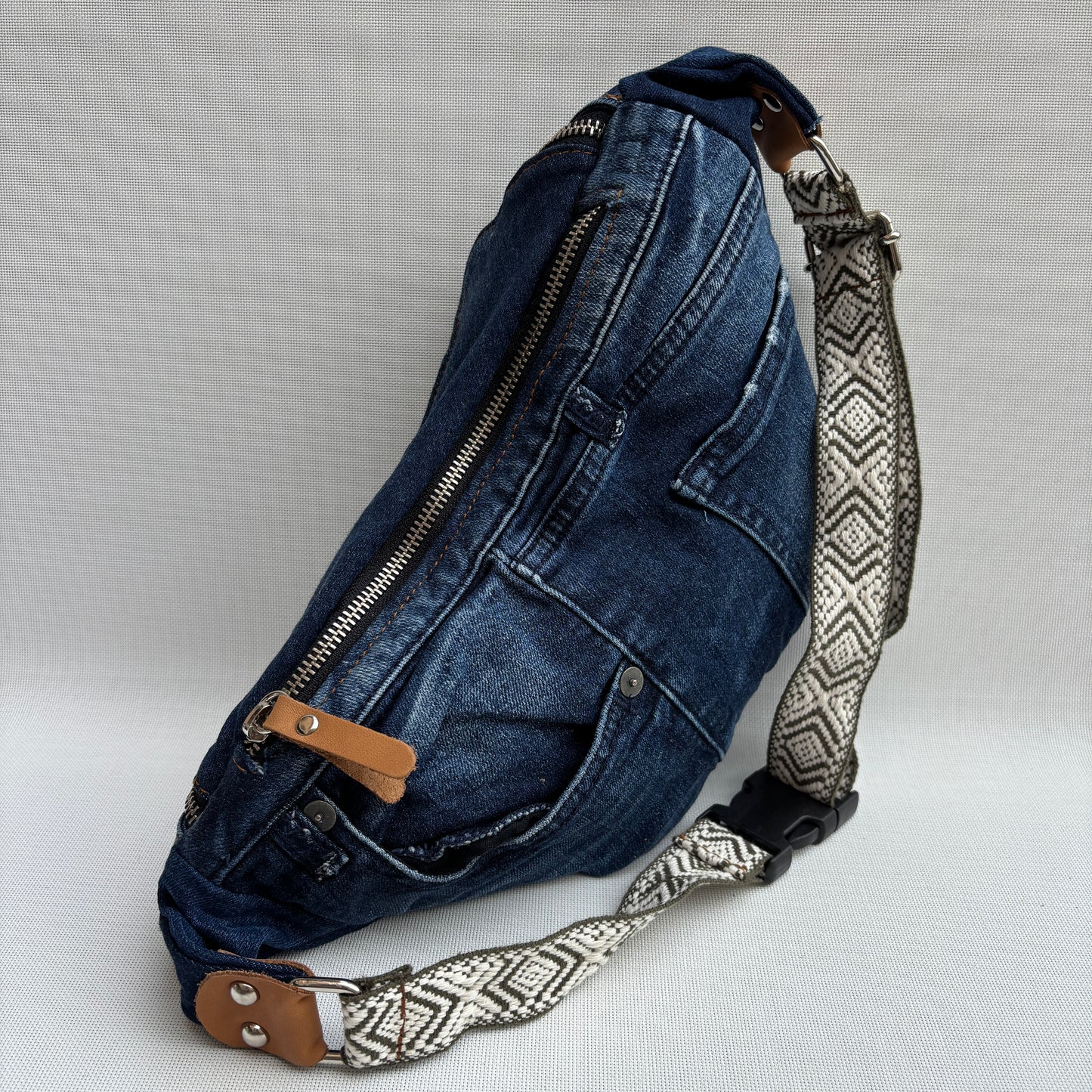 Maxi Retro Chic ♻️ Jeans Recycled ♻️ · Limited Edition · Unique Piece No. 12791