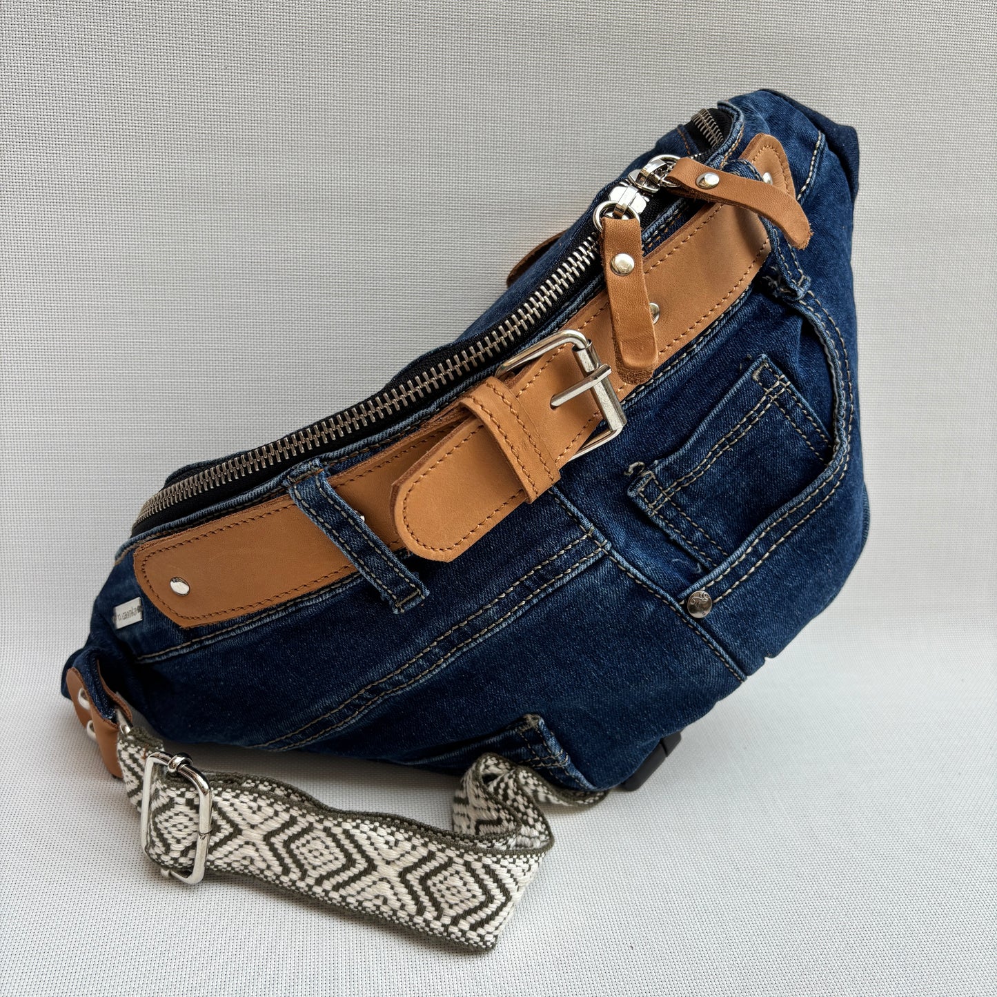 Maxi Retro Chic ♻️ Jeans Recycled ♻️ · Limited Edition · Unique Piece No. 12791