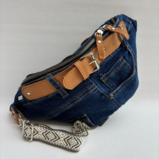 Maxi Retro Chic ♻️ Jeans Recycled ♻️ · Limited Edition · Unique Piece No. 12791