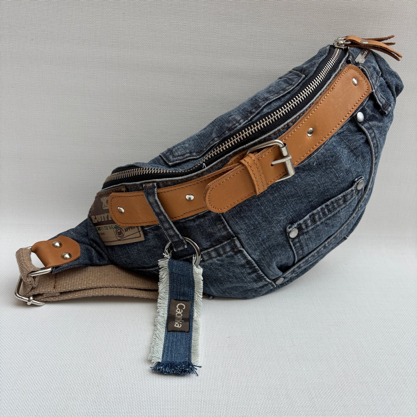 Maxi Retro Chic ♻️ Jeans Recycled ♻️ · Limited Edition · Unique Piece No. 12791