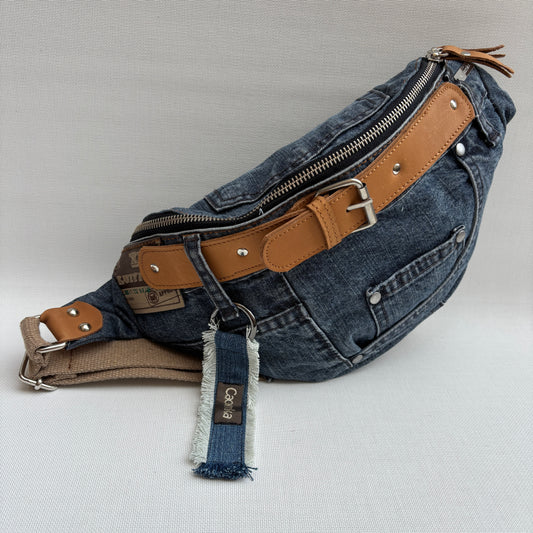 Riñonera RetroChic “Belt Edition” ♻️ Jeans Recycled ♻️ · Edición Limitada · Pieza Única Núm. 18111