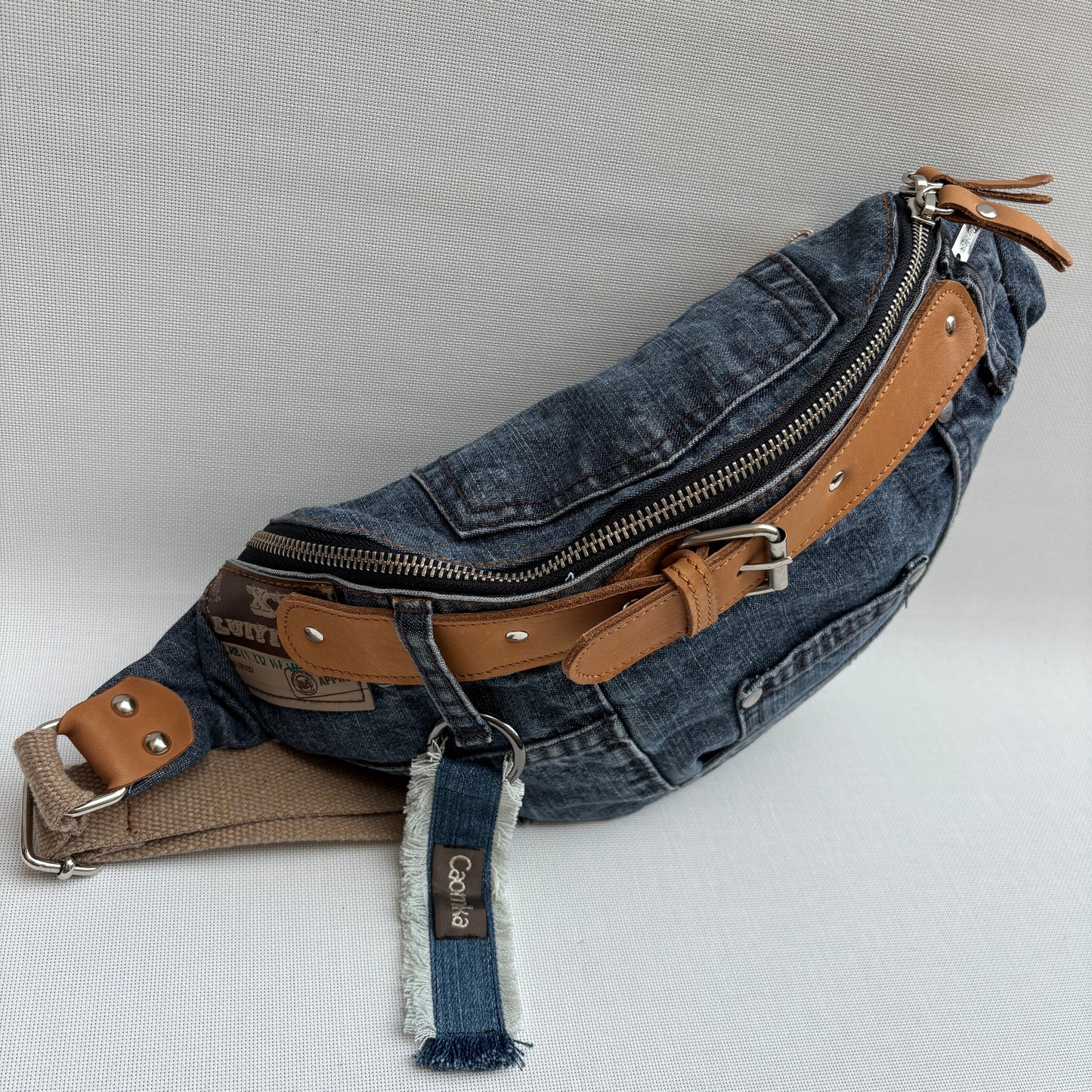 Maxi Retro Chic ♻️ Jeans Recycled ♻️ · Limited Edition · Unique Piece No. 12791