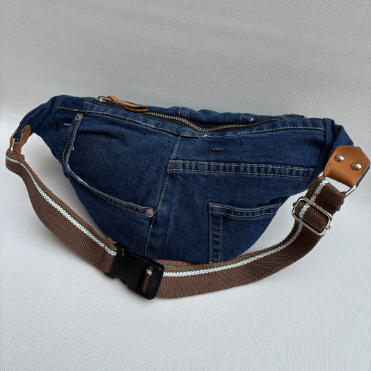 Riñonera RetroChic “Belt Edition” ♻️ Jeans Recycled ♻️ · Edición Limitada · Pieza Única Núm. 18110