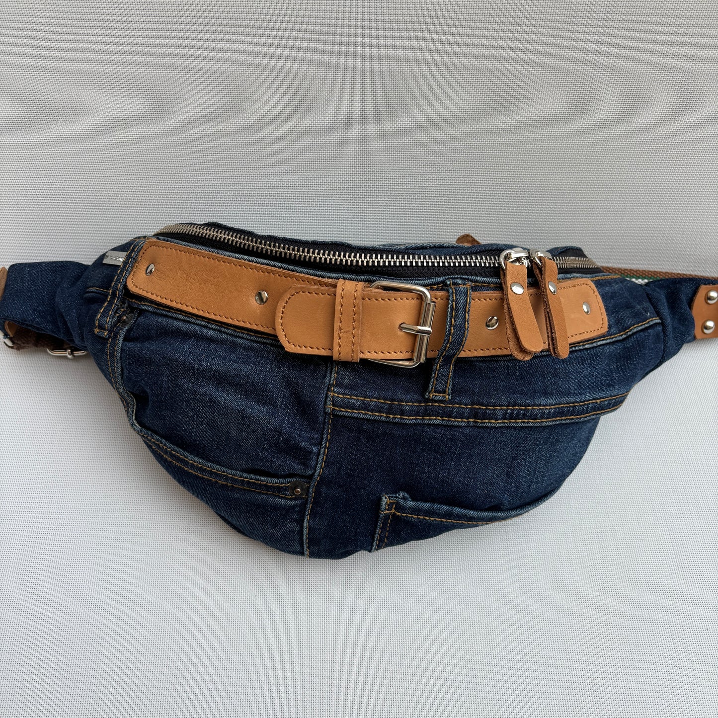 Riñonera RetroChic “Belt Edition” ♻️ Jeans Recycled ♻️ · Edición Limitada · Pieza Única Núm. 18107